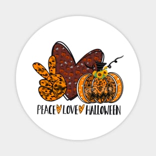 Peace Love Halloween Magnet